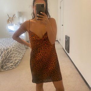 Zara Leopard Slip Dress